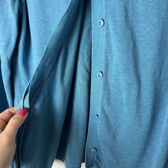 Coldwater Creek Cardigan Sweater Womens Large Silk Blend Button Up Top​ - Picture 3 of 7